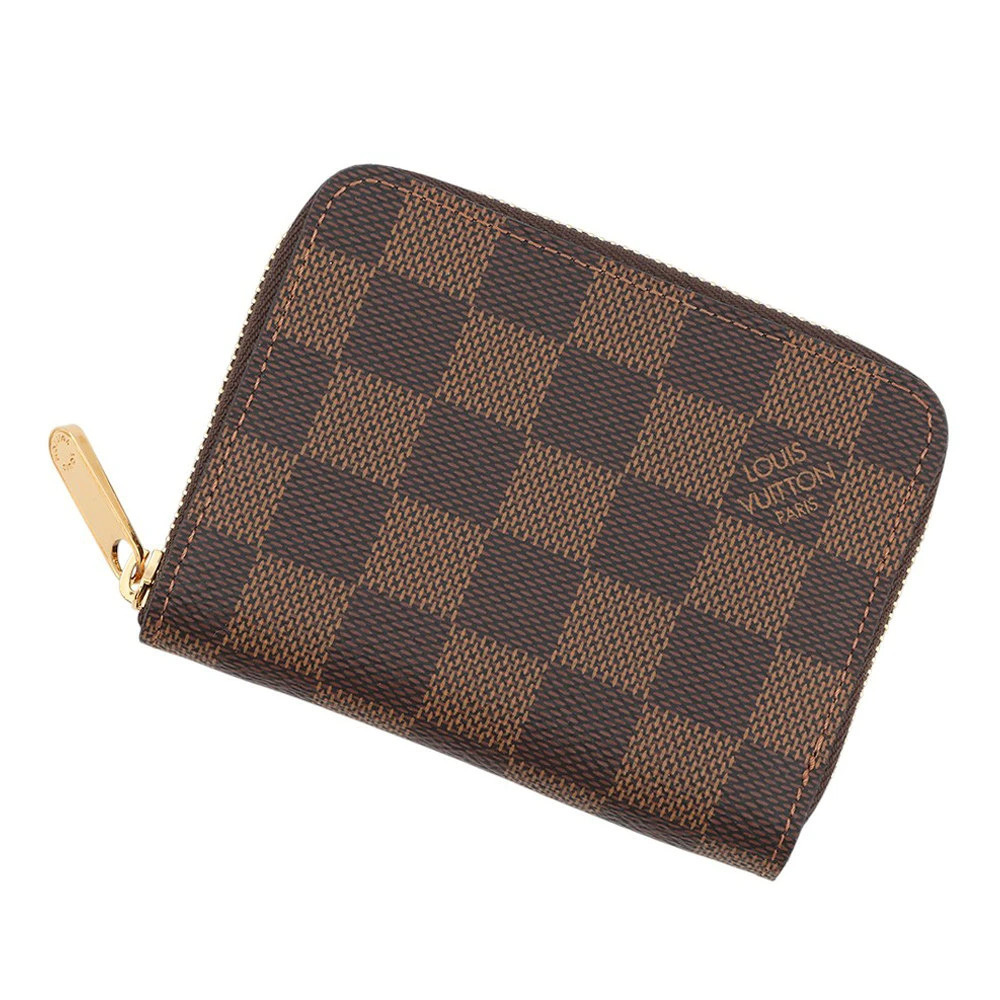 Louis Vuitton Damier Ebene Brown Zippy Coin Purse Wallet